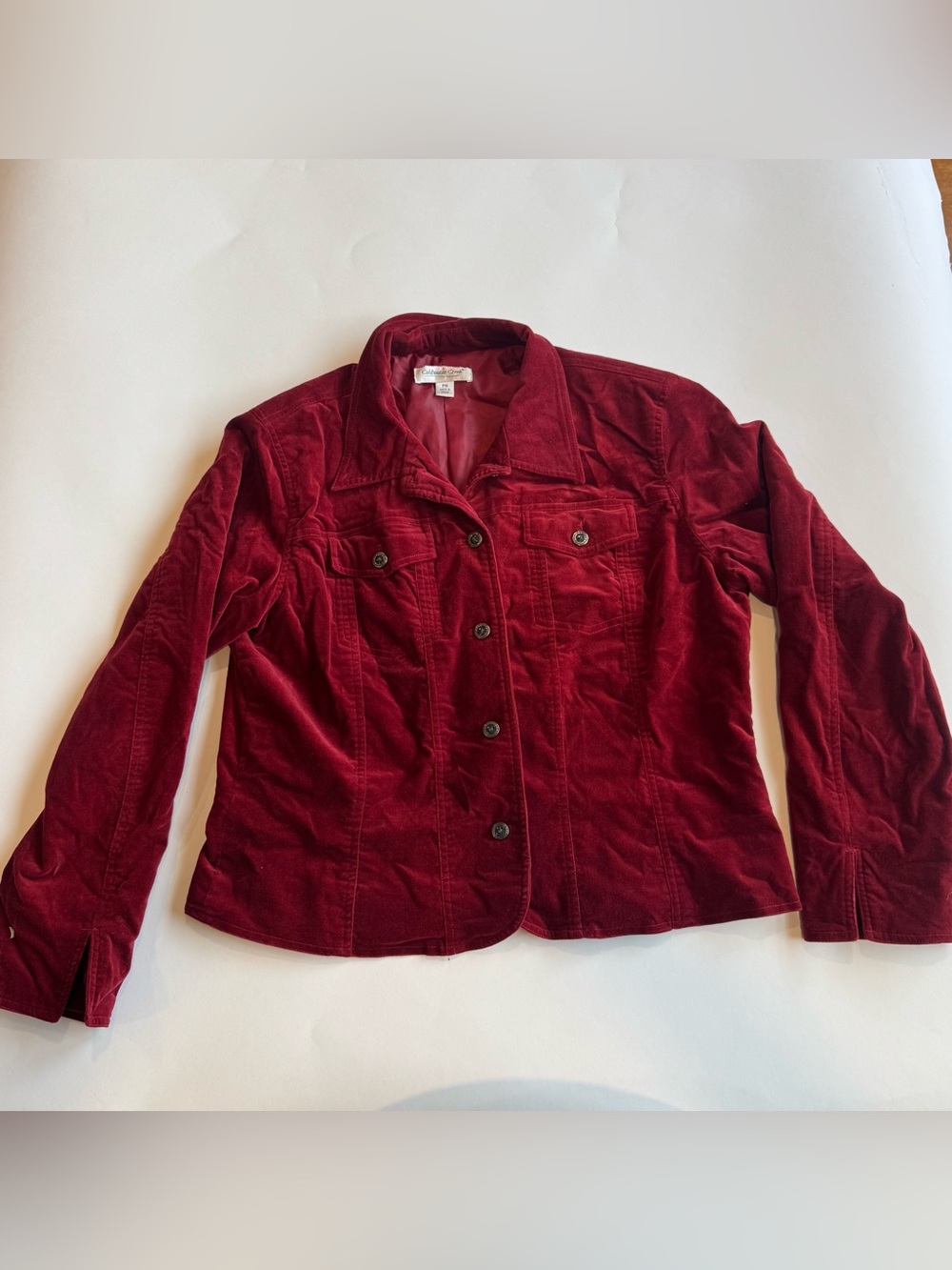 Coldwater Creek Red Button Down Jacket